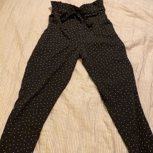 HIGH WAIST PAPERBAG SKINNY DRESS PANTS